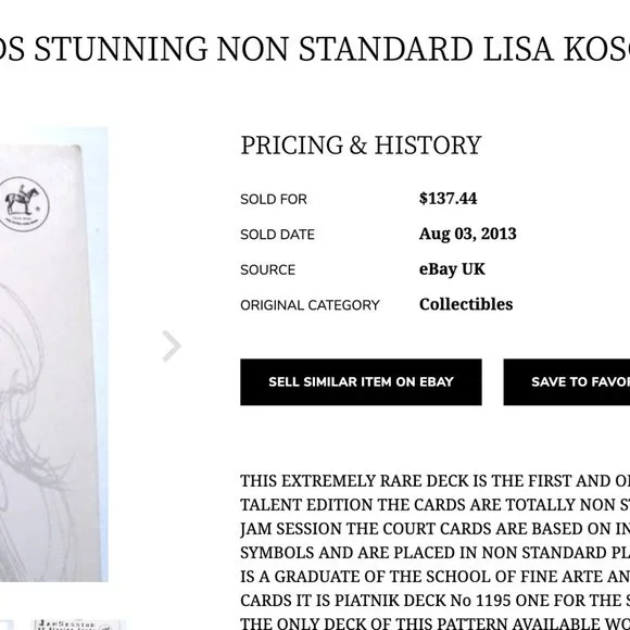 Jam Jazz Session Poker Playing Cards by Artist Design Gift - RARE - Picture 7 of 8